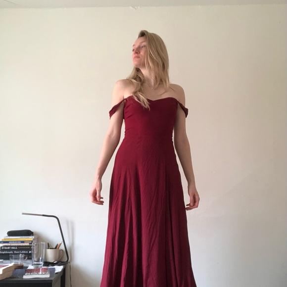 Reformation Purple Off Shoulder Dress - Picture 7 of 7